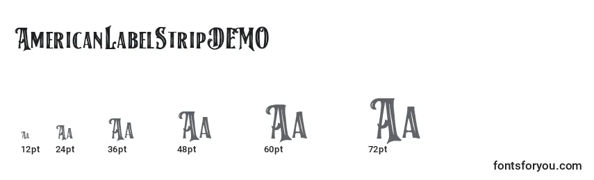 AmericanLabelStripDEMO Font Sizes
