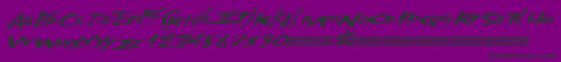 AmericanLights Font – Black Fonts on Purple Background