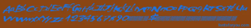 Шрифт AmericanLights – синие шрифты на коричневом фоне