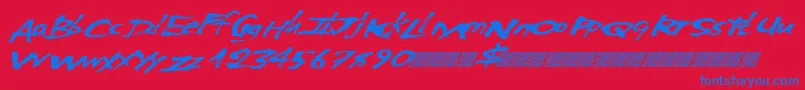 AmericanLights Font – Blue Fonts on Red Background