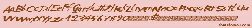 Шрифт AmericanLights – коричневые шрифты на розовом фоне