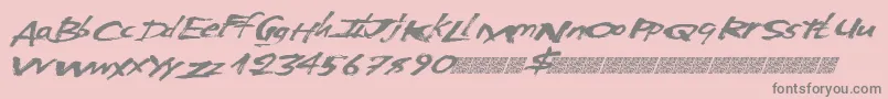 フォントAmericanLights – ピンクの背景に灰色の文字