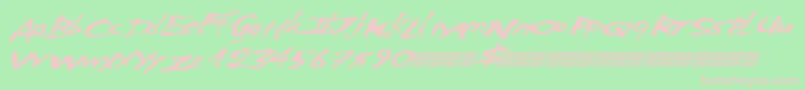 AmericanLights-fontti – vaaleanpunaiset fontit vihreällä taustalla