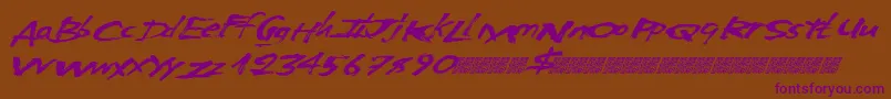 Шрифт AmericanLights – фиолетовые шрифты на коричневом фоне