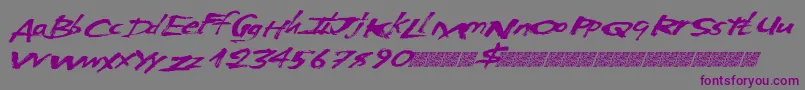 Шрифт AmericanLights – фиолетовые шрифты на сером фоне