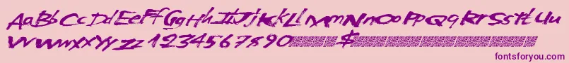 Шрифт AmericanLights – фиолетовые шрифты на розовом фоне