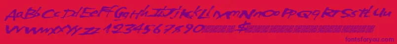 Шрифт AmericanLights – фиолетовые шрифты на красном фоне
