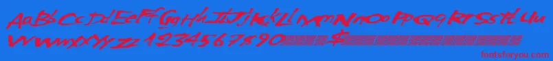 AmericanLights Font – Red Fonts on Blue Background