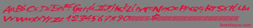 AmericanLights Font – Red Fonts on Gray Background