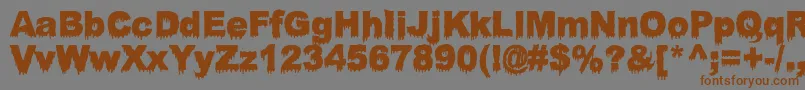 BloodyStump Font – Brown Fonts on Gray Background