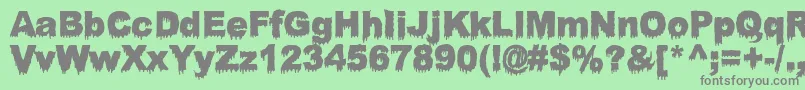 BloodyStump Font – Gray Fonts on Green Background