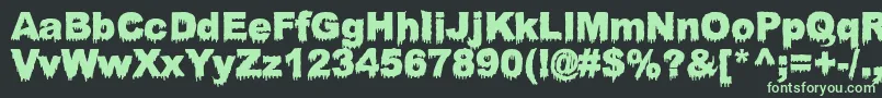 BloodyStump Font – Green Fonts on Black Background