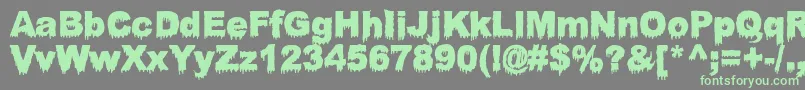 BloodyStump Font – Green Fonts on Gray Background