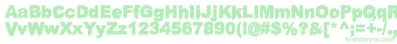 BloodyStump Font – Green Fonts on White Background