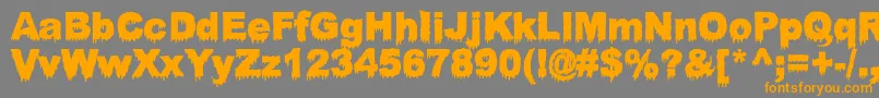 BloodyStump Font – Orange Fonts on Gray Background