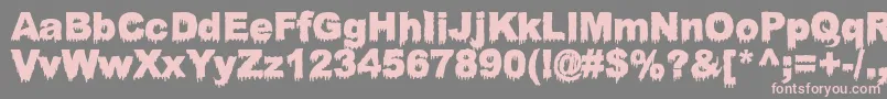 BloodyStump Font – Pink Fonts on Gray Background