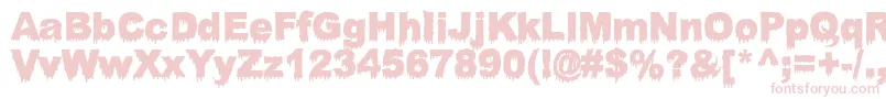 BloodyStump Font – Pink Fonts on White Background