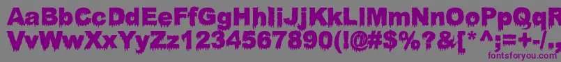 BloodyStump Font – Purple Fonts on Gray Background