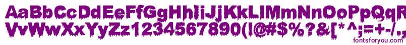 BloodyStump Font – Purple Fonts on White Background