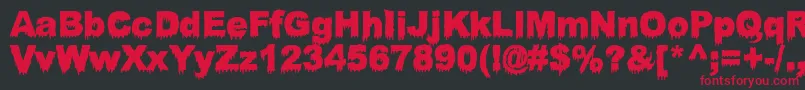 BloodyStump Font – Red Fonts on Black Background