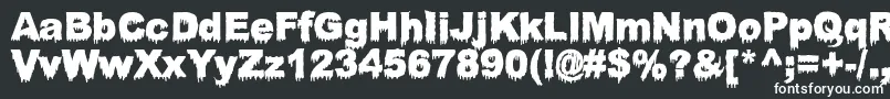 BloodyStump Font – White Fonts on Black Background