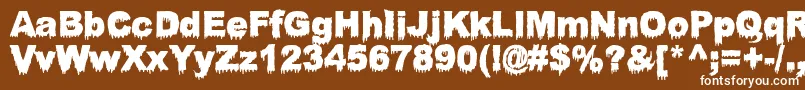 BloodyStump Font – White Fonts on Brown Background