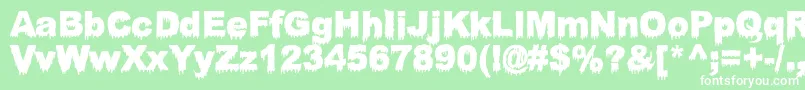 BloodyStump Font – White Fonts on Green Background