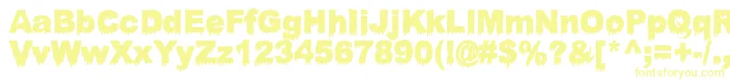 BloodyStump Font – Yellow Fonts on White Background