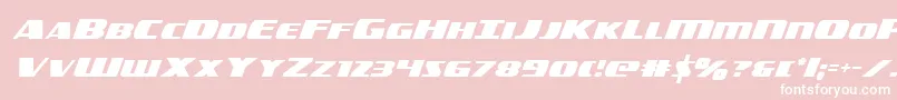 americorps-fontti – valkoiset fontit vaaleanpunaisella taustalla
