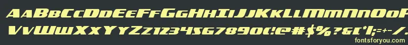 americorps-fontti – keltaiset fontit mustalla taustalla