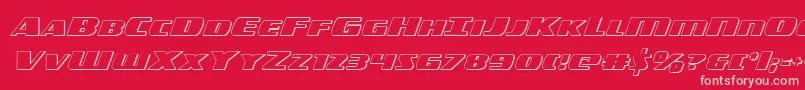 Шрифт americorps3d – розовые шрифты на красном фоне