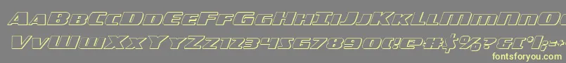americorps3d Font – Yellow Fonts on Gray Background