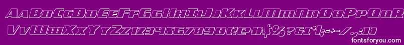 americorps3dcond Font – White Fonts on Purple Background