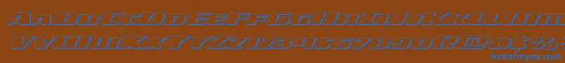 americorps3dexpand Font – Blue Fonts on Brown Background