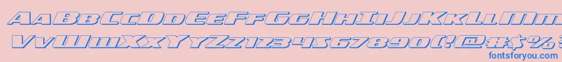 americorps3dexpand Font – Blue Fonts on Pink Background