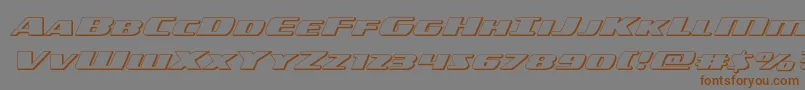 americorps3dexpand Font – Brown Fonts on Gray Background