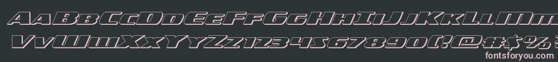 americorps3dexpand Font – Pink Fonts on Black Background