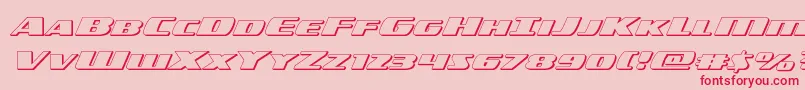 americorps3dexpand-Schriftart – Rote Schriften auf rosa Hintergrund