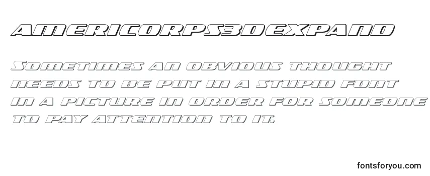 Шрифт Americorps3dexpand