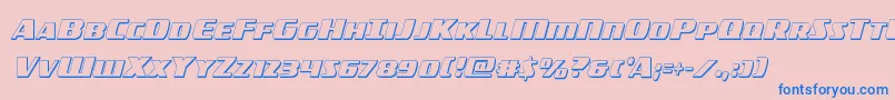 americorps3extracond Font – Blue Fonts on Pink Background