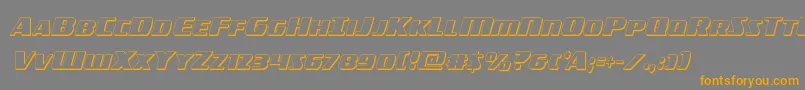 americorps3extracond Font – Orange Fonts on Gray Background