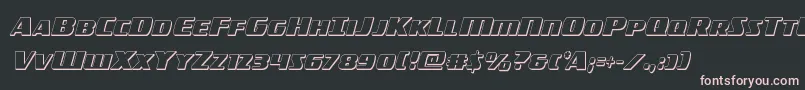 americorps3extracond Font – Pink Fonts on Black Background