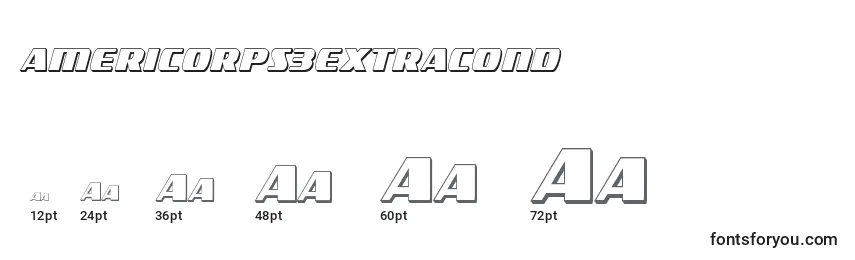 Размеры шрифта Americorps3extracond