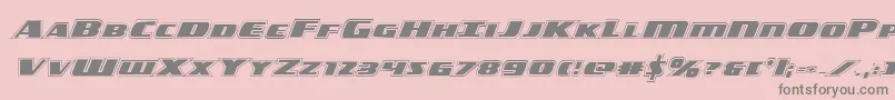 americorpsacad-Schriftart – Graue Schriften auf rosa Hintergrund