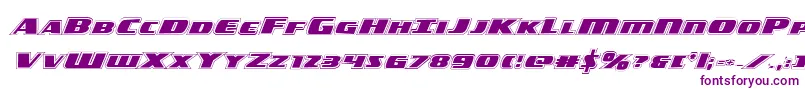 americorpsacad-Schriftart – Violette Schriften auf weißem Hintergrund