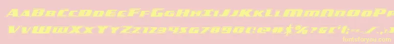 americorpsacad Font – Yellow Fonts on Pink Background