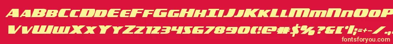 americorpsbold Font – Yellow Fonts on Red Background