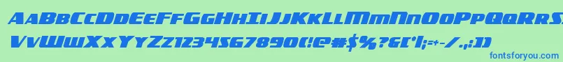 americorpsboldcond Font – Blue Fonts on Green Background
