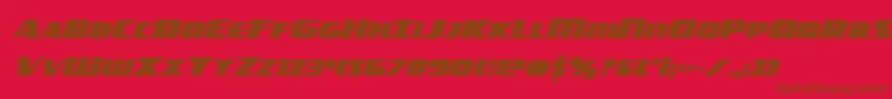 americorpsboldcond Font – Brown Fonts on Red Background