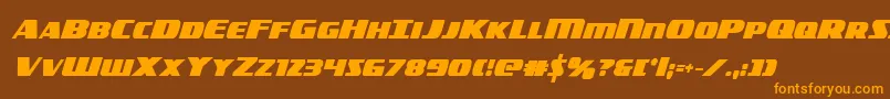 americorpsboldcond Font – Orange Fonts on Brown Background